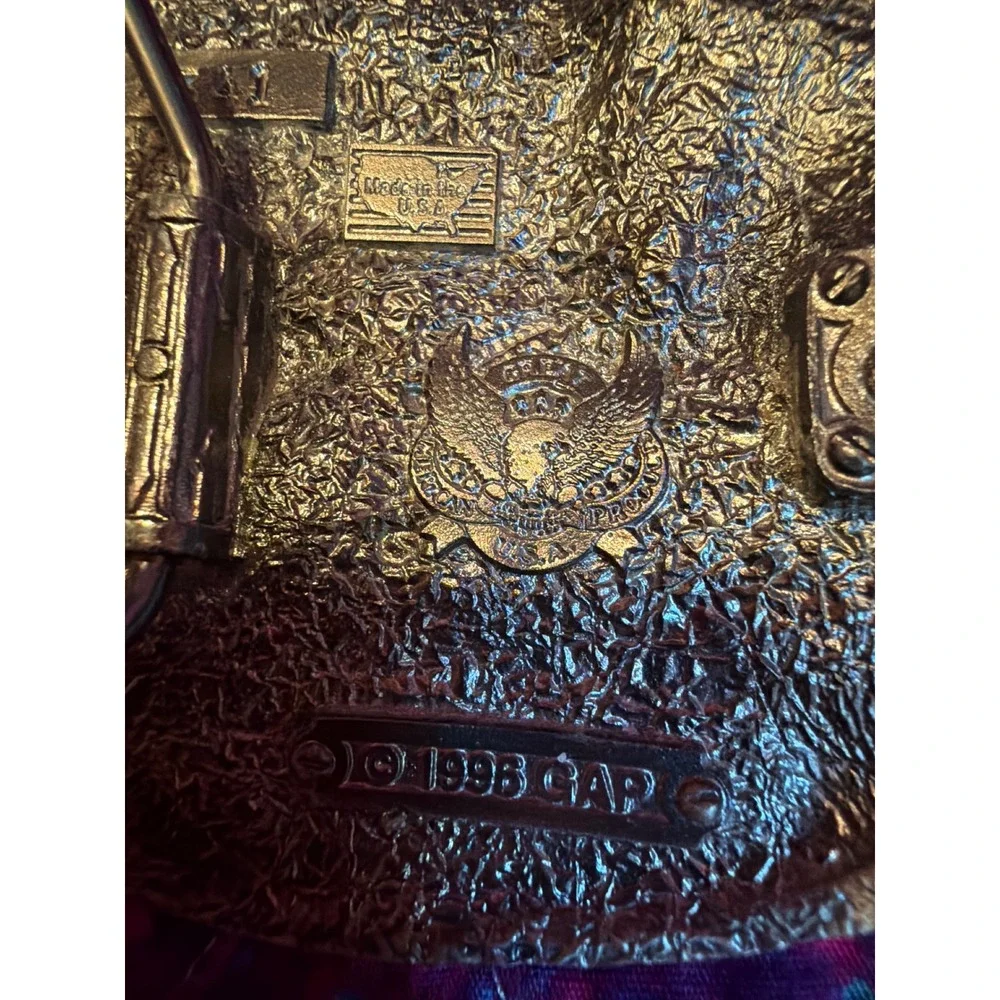 Vintage Silver Star Combat Veteran American Hero Belt Buckle USA Made 4341